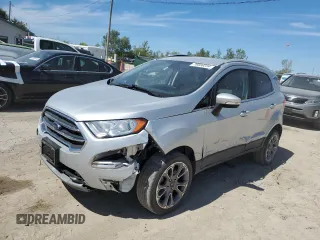 2019 Ford EcoSport Titanium z VIN MAJ6S3KL7KC293853, wystawiony jako Copart lot #70006234 z przebiegiem 65 752 mil mil oraz Szkody całkowita. Historia ofert i sprzedaży dostępna na DreamBid. Obrazek 1.