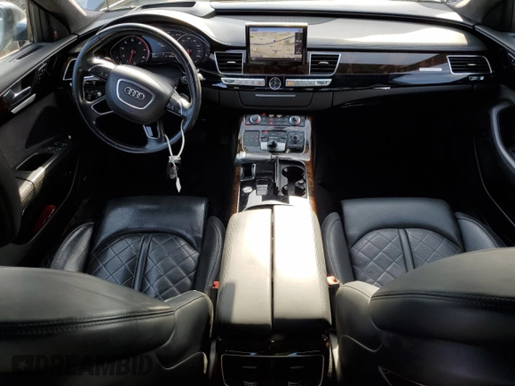 2017 Audi A8 Sport with VIN WAU43AFD2HN018729, listed as a Copart auction lot 46606155 with 88,734 mi miles and Salvage Title. Bid and sale history available at DreamBid. Image 8.