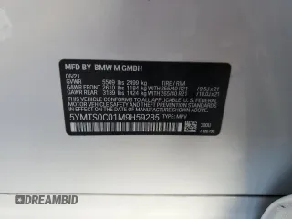 2021 BMW X3 M z VIN 5YMTS0C01M9H59285, wystawiony jako Copart lot #77801853 z przebiegiem Nie podano mil oraz . Historia ofert i sprzedaży dostępna na DreamBid. Obrazek 14.