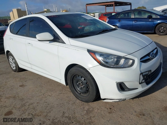 2014 Hyundai Accent GS with VIN KMHCT5AE8EU155466, listed as a IAAI auction lot 41905867 with 129,178 mi miles. Bid and sale history available at carsss.com. Image 1.