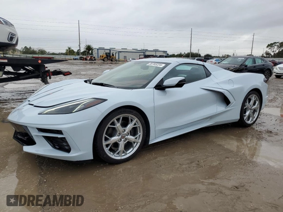 2020 Chevrolet Corvette 3LT with VIN 1G1Y83D49L5113844, listed as a Copart auction lot 38703224 with 11,054 mi miles and Salvage Title. Bid and sale history available at carsss.com. Image 1.