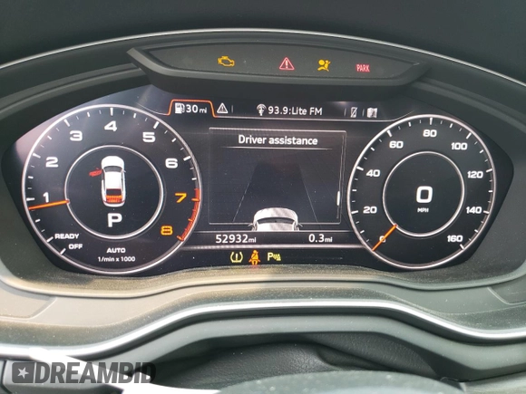 2018 Audi A5 Sportback Premium Plus with VIN WAUENCF57JA127882, listed as a Copart auction lot 55028903 with 52,932 mi miles. Bid and sale history available at carsss.com. Image 9.