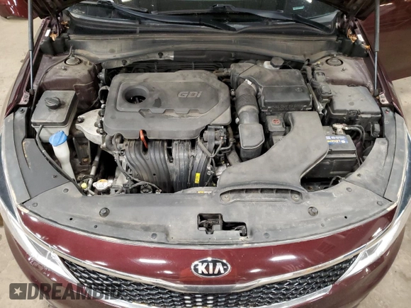 2016 Kia Optima LX with VIN 5XXGT4L36GG004985, listed as a Copart auction lot 48245515 with 127,315 mi miles and Salvage Title. Bid and sale history available at carsss.com. Image 11.