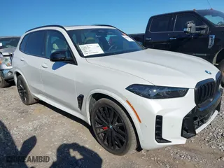 2025 BMW X5 M60i with VIN 5UX33EU00S9W65876, listed as a IAAI auction lot 41034502 with 4,810 mi miles. Bid and sale history available at carsss.com. Image 1.
