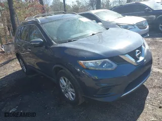 2015 Nissan Rogue S with VIN KNMAT2MT3FP567430, listed as a IAAI auction lot 41650408 with 155,654 mi miles. Bid and sale history available at carsss.com. Image 1.