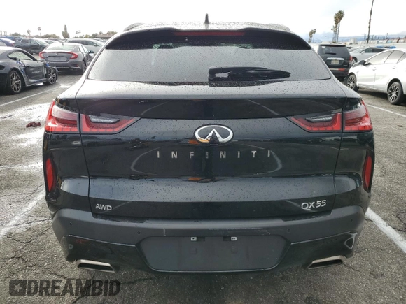2022 Infiniti QX55 Essential z VIN 3PCAJ5K32NF102589, wystawiony jako Copart lot #42563363 z przebiegiem 5252 mil mil oraz . Historia ofert i sprzedaży dostępna na DreamBid. Obrazek 6.