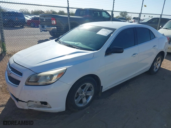 2013 Chevrolet Malibu LS with VIN 1G11B5SA3DF343365, listed as a IAAI auction lot 41731692 with 1 mi miles. Bid and sale history available at carsss.com. Image 2.
