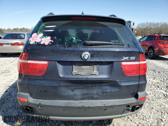 2008 BMW X5 3.0si with VIN 5UXFE43578L035198, listed as a Copart auction lot 47816195 with 142,877 mi miles and Salvage Title. Bid and sale history available at carsss.com. Image 6.