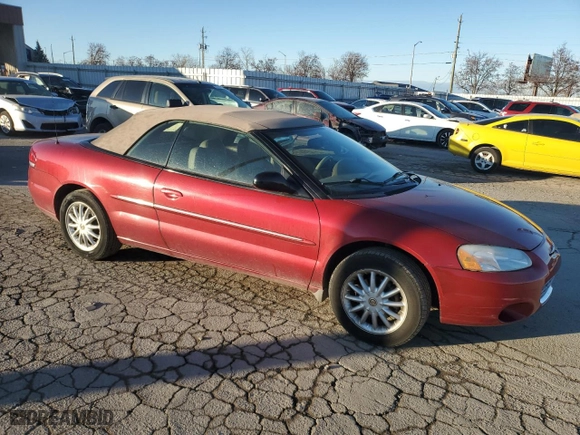 2002 Chrysler Sebring LXi with VIN 1C3EL55R42N302113, listed as a Copart auction lot 84102874 with 77,625 mi miles and Salvage Title. Bid and sale history available at carsss.com. Image 4.