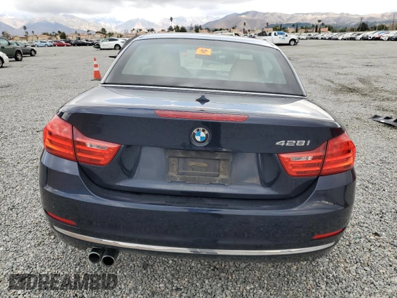 2015 BMW 4 Series 428i with VIN WBA3V7C51F5A24110, listed as a Copart auction lot 44643575 with 77,423 mi miles and Salvage Title. Bid and sale history available at carsss.com. Image 6.