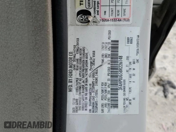 2011 Ford Fusion SEL with VIN 3FAHP0JG5BR226148, listed as a Copart auction lot 51413585 with 236,157 mi miles and Salvage Title. Bid and sale history available at carsss.com. Image 13.