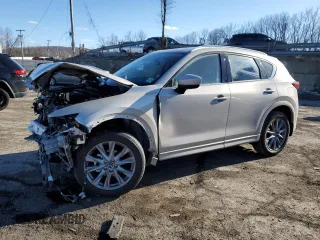 2025 Mazda CX-5 2.5 S Premium Plus Package with VIN JM3KFBEM7S0562230, listed as a Copart auction lot 47517835 with 0 mi miles and Salvage Title. Bid and sale history available at carsss.com. Image 1.