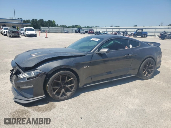 2019 Ford Mustang GT with VIN 1FA6P8CF4K5184455, listed as a Copart auction lot 48125085 with 73,983 mi miles and Salvage Title. Bid and sale history available at carsss.com. Image 1.