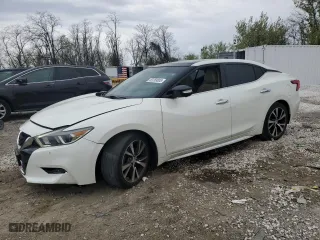 2017 Nissan Maxima Platinum with VIN 1N4AA6AP6HC381708, listed as a Copart auction lot 52283805 with 55,683 mi miles and Salvage Title. Bid and sale history available at carsss.com. Image 1.