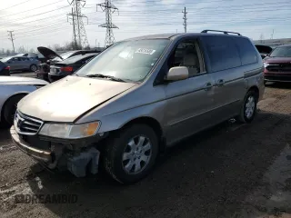 2003 Honda Odyssey EX with VIN 2HKRL18603H005848, listed as a Copart auction lot 48416585 with 122,698 mi miles and Salvage Title. Bid and sale history available at carsss.com. Image 1.