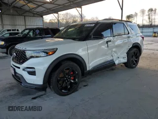 2024 Ford Explorer ST with VIN 1FM5K8GC1RGA32437, listed as a Copart auction lot 87747875 with 5,565 mi miles and Salvage Title. Bid and sale history available at carsss.com. Image 1.