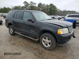 2005 Ford Explorer XLT with VIN 1FMZU63K75UA41491, listed as a Copart auction lot 45318035 with 223,531 mi miles and Salvage title. Bid and sale history available at DreamBid. Image 4.