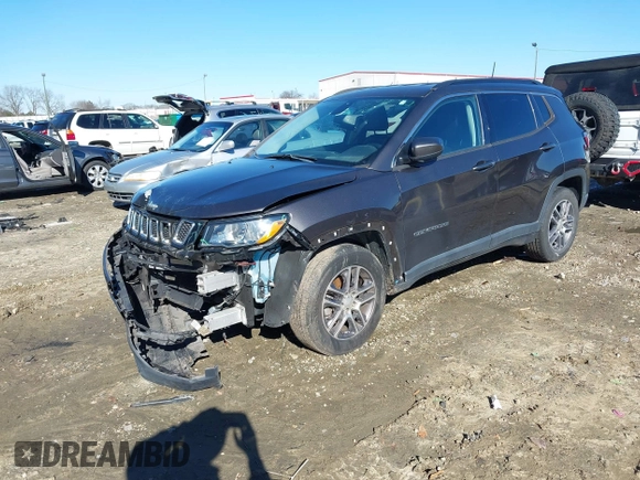 2020 Jeep Compass Latitude with VIN 3C4NJCBB4LT177001, listed as a IAAI auction lot 41210982 with 77,764 mi miles and . Bid and sale history available at DreamBid. Image 16.