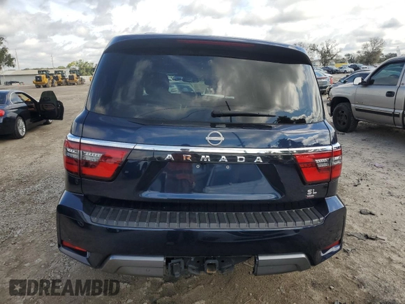 2023 Nissan Armada SL with VIN JN8AY2BC4P9180982, listed as a Copart auction lot 71294334 with 6,575 mi miles and Non Repairable. Bid and sale history available at carsss.com. Image 6.