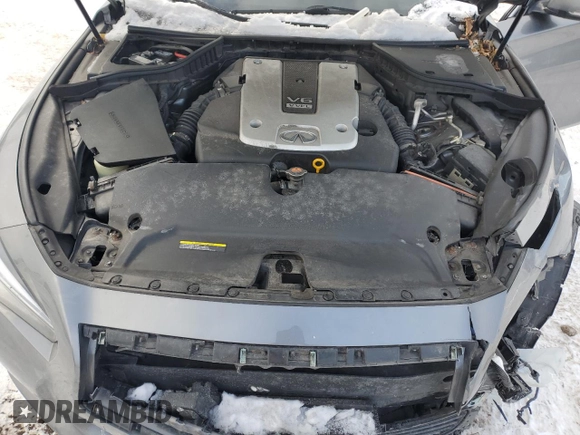 2015 Infiniti Q50 with VIN JN1BV7AR7FM420388, listed as a Copart auction lot 45231595 with 90,259 mi miles and Salvage Title. Bid and sale history available at DreamBid. Image 12.