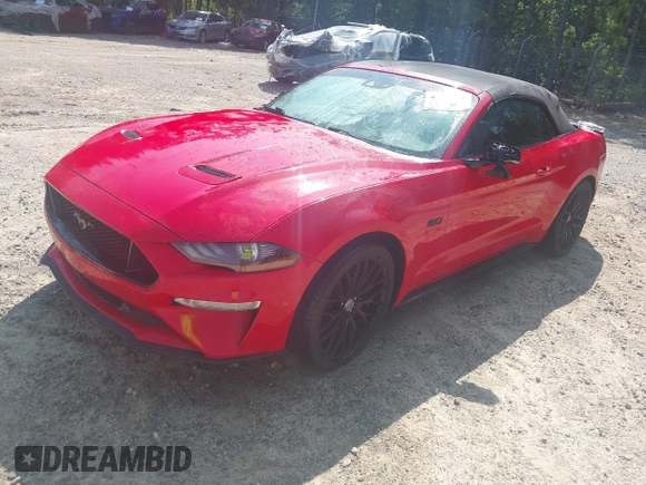 2019 Ford Mustang GT Premium with VIN 1FATP8FF7K5204955, listed as a IAAI auction lot 42190868 with 38,189 mi miles and . Bid and sale history available at DreamBid. Image 2.