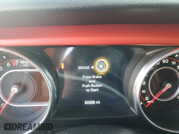 2020 Jeep Wrangler Unlimited Rubicon z VIN 1C4HJXFG4LW194482, wystawiony jako Copart lot #54494825 z przebiegiem 50 358 mil mil oraz Szkoda całkowita • Salvage title. Historia ofert i sprzedaży dostępna na DreamBid. Obrazek 9.