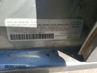 2010 Audi A4 2.0T Premium Plus with VIN WAUEFAFLXAN025324, listed as a Copart auction lot 82905494 with 121,265 mi miles and Clean Title. Bid and sale history available at carsss.com. Image 12.