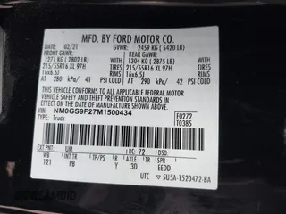 2021 Ford Transit Connect XLT with VIN NM0GS9F27M1500434, listed as a IAAI auction lot 39234991 with 25,883 mi miles and . Bid and sale history available at DreamBid. Image 9.
