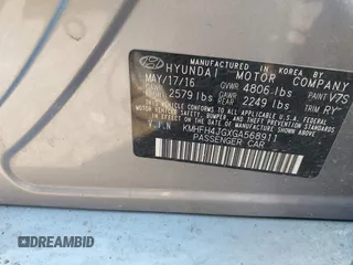 2016 Hyundai Azera Limited z VIN KMHFH4JGXGA568911, wystawiony jako IAAI lot #41428434 z przebiegiem 158 202 mil mil oraz . Historia ofert i sprzedaży dostępna na DreamBid. Obrazek 9.