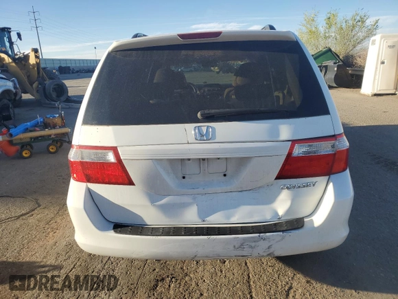 2005 Honda Odyssey EX with VIN 5FNRL38455B400989, listed as a Copart auction lot 50576265 with 132,131 mi miles and Salvage Title. Bid and sale history available at carsss.com. Image 6.