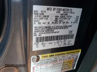 2012 Ford Expedition EL Limited with VIN 1FMJK1K5XCEF42187, listed as a Copart auction lot 87046994 with 125,605 mi miles and Salvage Title. Bid and sale history available at carsss.com. Image 15.