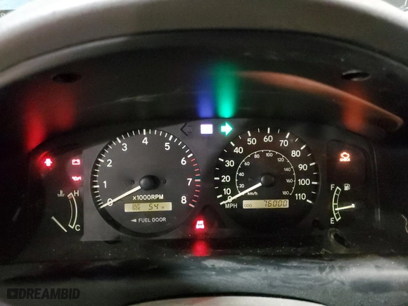 2001 Chevrolet Prizm with VIN 1Y1SK54881Z435826, listed as a Copart auction lot 81704884 with 76,000 mi miles and Salvage Title. Bid and sale history available at carsss.com. Image 9.