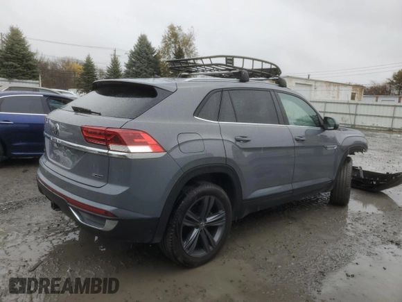 2021 Volkswagen Atlas SE with VIN 1V2HE2CA7MC212949, listed as a Copart auction lot 81827654 with 50,834 mi miles and Salvage title. Bid and sale history available at DreamBid. Image 3.