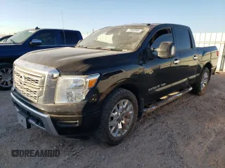 2020 Nissan Titan Platinum Reserve with VIN 1N6AA1EF5LN507632, listed as a Copart auction lot 77468984 with Not provided miles and Salvage title. Bid and sale history available at DreamBid. Image 1.