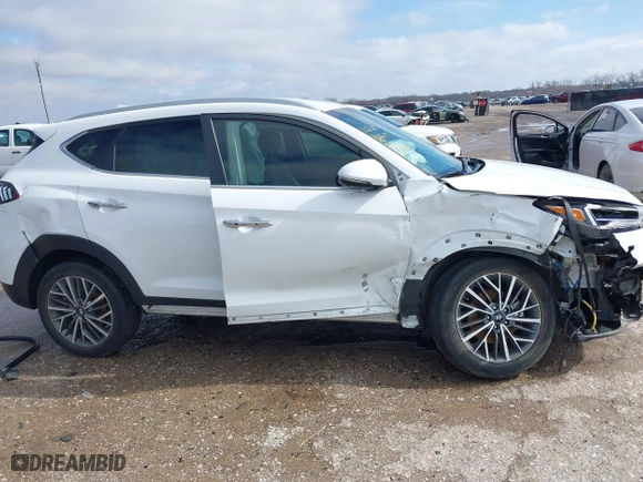 2021 Hyundai Tucson Limited with VIN KM8J33AL5MU410311, listed as a IAAI auction lot 41395702 with 55,562 mi miles. Bid and sale history available at carsss.com. Image 13.