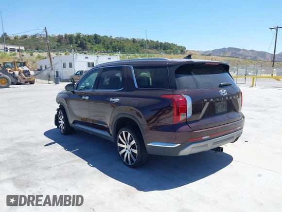2023 Hyundai Palisade Limited with VIN KM8R5DGEXPU521968, listed as a IAAI auction lot 42148561 with 81,209 mi miles and . Bid and sale history available at DreamBid. Image 3.