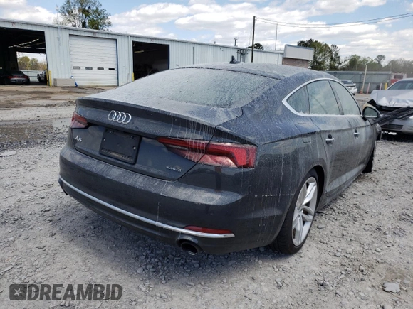 2019 Audi A5 Sportback Premium Plus with VIN WAUBNCF52KA051296, listed as a Copart auction lot 40186242 with 0 mi miles. Bid and sale history available at carsss.com. Image 4.