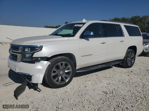 2018 Chevrolet Suburban Premier with VIN 1GNSCJKC9JR355511, listed as a Copart auction lot 75435744 with 79,192 mi miles and Salvage Title. Bid and sale history available at carsss.com. Image 1.