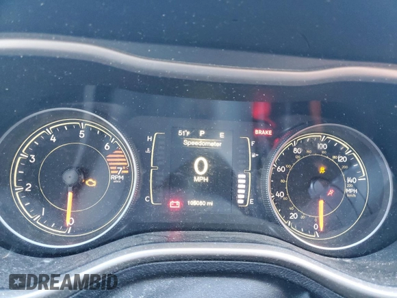 2016 Jeep Cherokee Latitude with VIN 1C4PJMCB2GW199589, listed as a Copart auction lot 46956455 with 105,080 mi miles and Salvage Title. Bid and sale history available at DreamBid. Image 9.