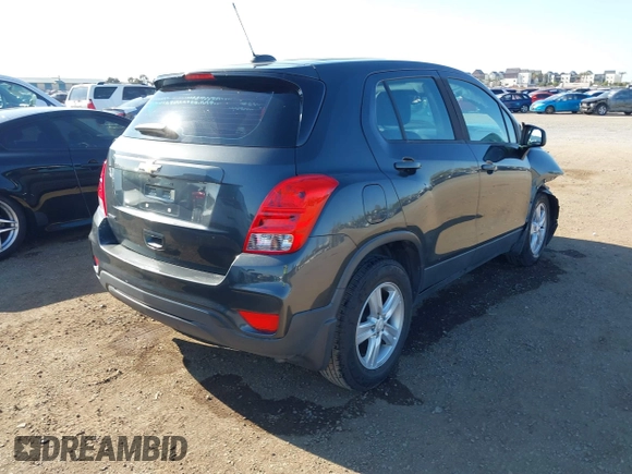 2020 Chevrolet Trax LS with VIN 3GNCJKSB1LL240323, listed as a IAAI auction lot 42011374 with 108,561 mi miles and . Bid and sale history available at carsss.com. Image 4.