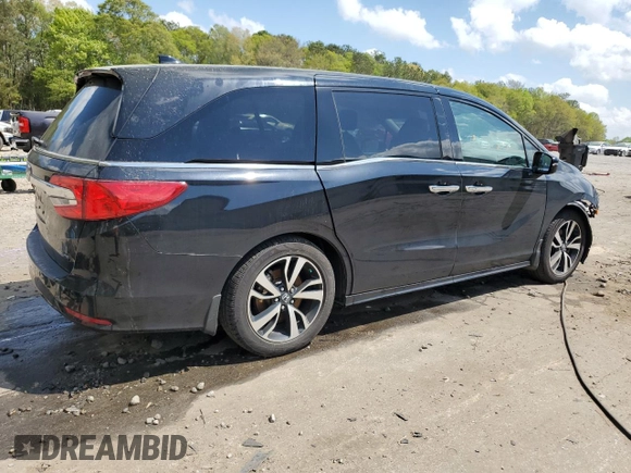 2018 Honda Odyssey Elite with VIN 5FNRL6H98JB068893, listed as a Copart auction lot 50985115 with 83,627 mi miles and Salvage Title. Bid and sale history available at carsss.com. Image 3.