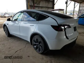 2024 Tesla Model Y Long Range with VIN 7SAYGDEE1RF165311, listed as a Copart auction lot 51711665 with 15,190 mi miles and Salvage Title. Bid and sale history available at DreamBid. Image 2.