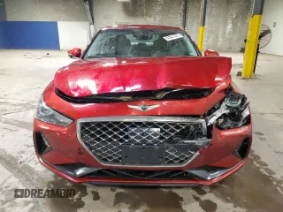 2021 Genesis G70 2.0T with VIN KMTG64LA0MU073278, listed as a Copart auction lot 76796594 with 47,983 mi miles and Salvage Title. Bid and sale history available at carsss.com. Image 5.