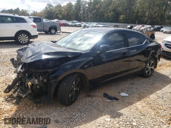 2020 Nissan Sentra SV with VIN 3N1AB8CV6LY276152, listed as a Copart auction lot 48874725 with 65,481 mi miles and Salvage Title. Bid and sale history available at carsss.com. Image 1.