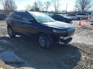 2019 Jeep Cherokee Latitude Plus with VIN 1C4PJMLB6KD181021, listed as a IAAI auction lot 41472681 with 94,881 mi miles. Bid and sale history available at carsss.com. Image 1.