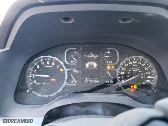2018 Toyota Tundra 4WD SR5 with VIN 5TFAW5F15JX776729, listed as a Copart auction lot 75654214 with 70,319 mi miles and Salvage Title. Bid and sale history available at carsss.com. Image 9.