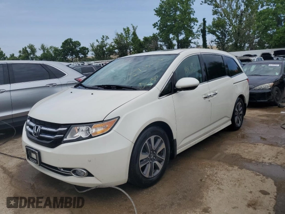 2015 Honda Odyssey Touring Elite с VIN 5FNRL5H98FB071942, выставлен на аукционе Copart как лот 57132464 с пробегом 148 015 миль миль и Списание • Salvage title. История ставок и продаж доступна на DreamBid. Изображение 1.