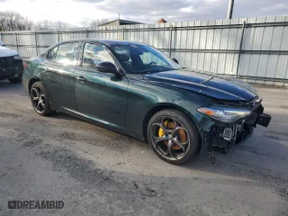 2021 Alfa Romeo Giulia Ti with VIN ZARFANBN7M7645731, listed as a Copart auction lot 87055044 with 122,395 mi miles and Salvage Title. Bid and sale history available at carsss.com. Image 4.