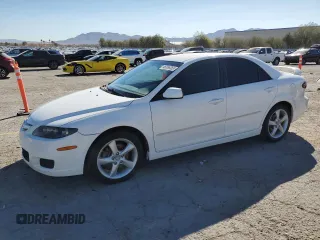 2008 Mazda 6 i Sport VE with VIN 1YVHP80C985M32697, listed as a Copart auction lot 46066365 with 220,856 mi miles and Salvage Title. Bid and sale history available at carsss.com. Image 1.