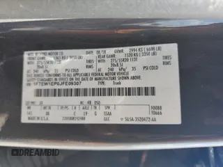 2018 Ford F-150 XL с VIN 1FTEW1EP0JFE09307, выставлен на аукционе Copart как лот 63623455 с пробегом Не указан миль и Чистый • Clean title. История ставок и продаж доступна на DreamBid. Изображение 12.